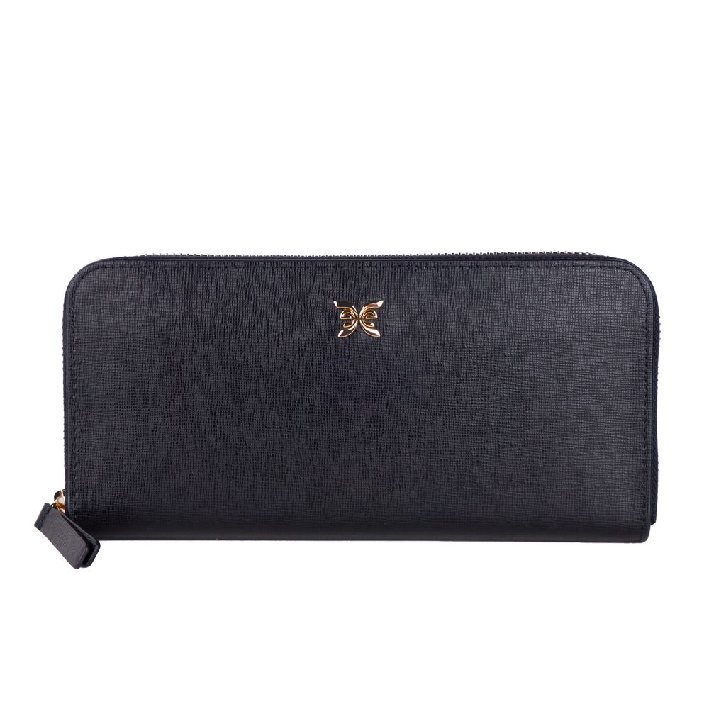 Ungaro Black Leather Women Wallet