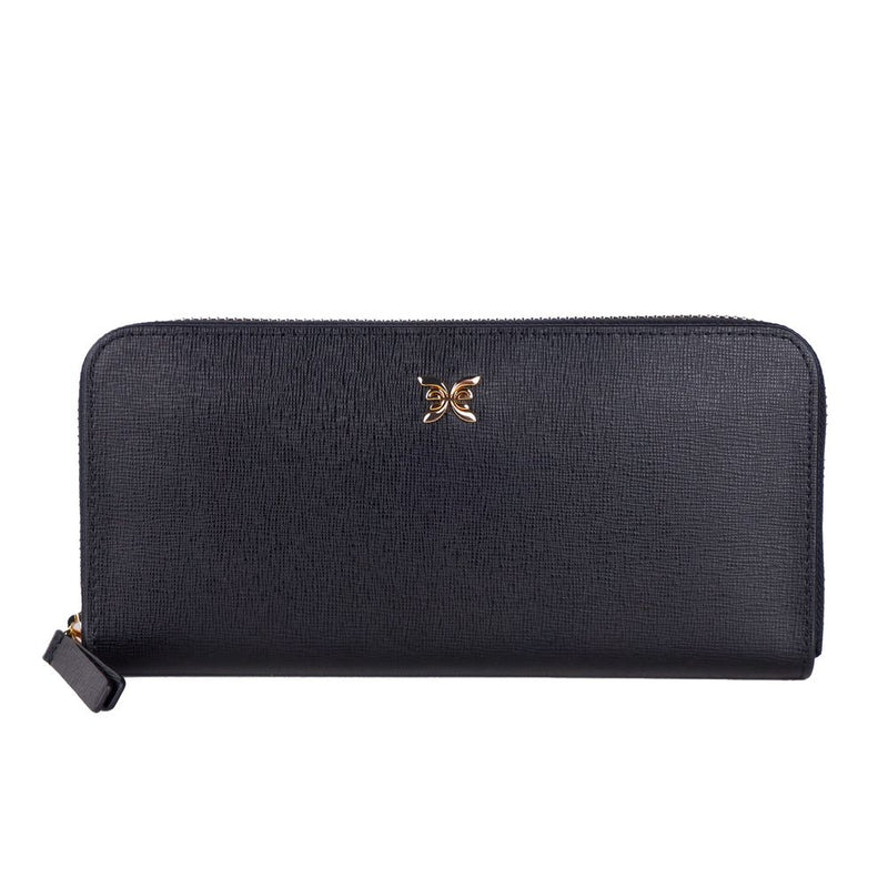 Ungaro Black Leather Women Wallet