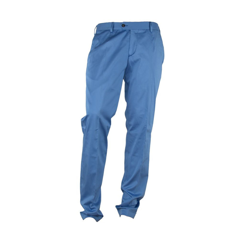 Made in Italy Blue Cotton Men's Pant