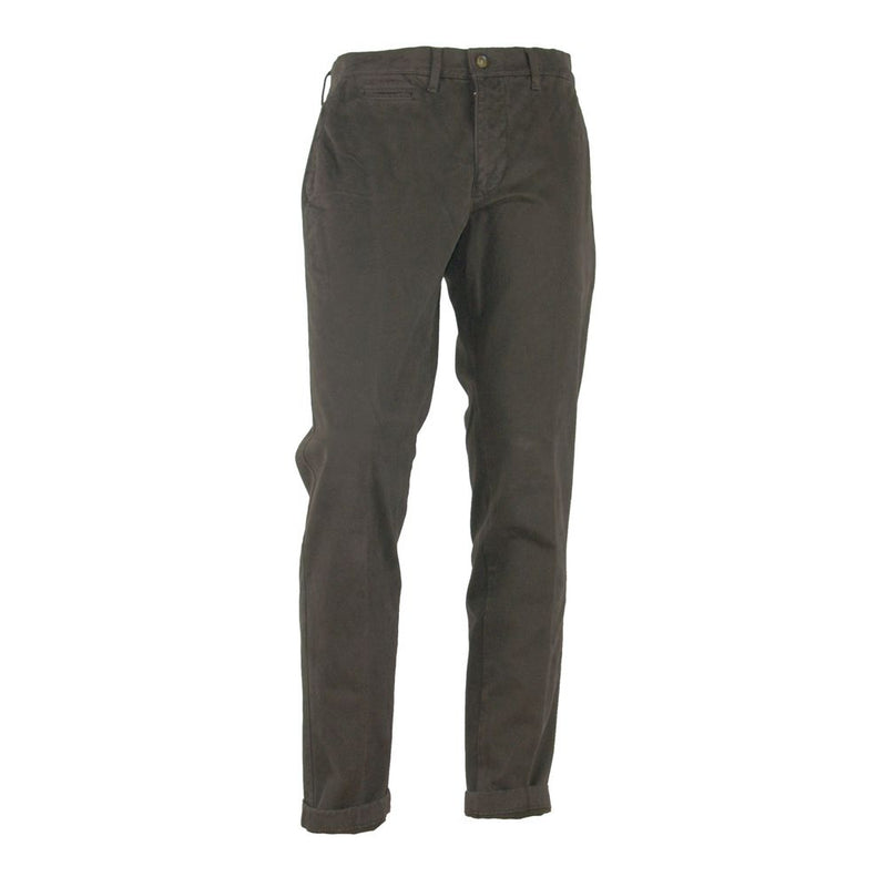 Made in Italy Brown Cotton Men's Pant