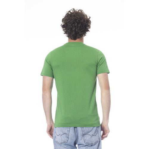 Cavalli Class Green Cotton Men T-Shirt - ClickThatClicks 