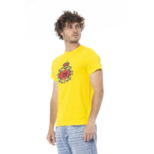 Cavalli Class Yellow Cotton Men T-Shirt - ClickThatClicks 