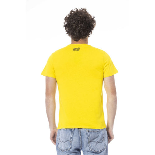 Cavalli Class Yellow Cotton Men T-Shirt - ClickThatClicks 