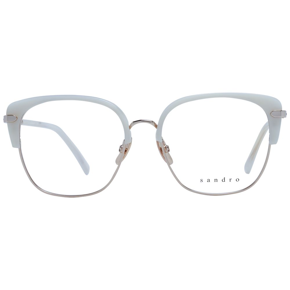 Sandro White Stainless Steel Glasses (Frames) - ClickThatClicks 