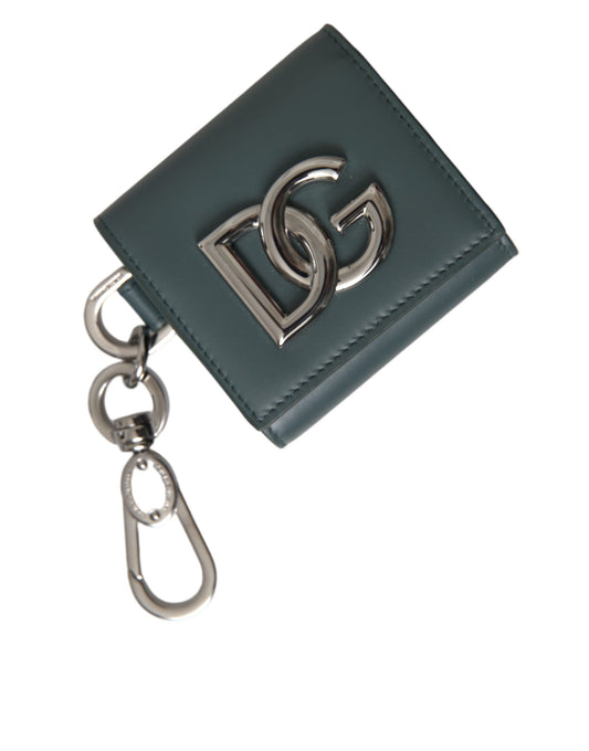 Dolce & Gabbana Green Leather DG Logo Keyring Coin Purse Keyring Wallet - ClickThatClicks 