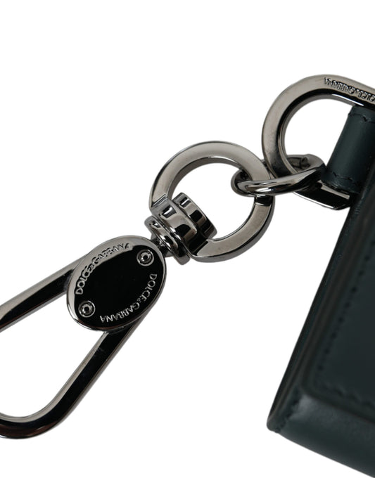 Dolce & Gabbana Green Leather DG Logo Keyring Coin Purse Keyring Wallet - ClickThatClicks 