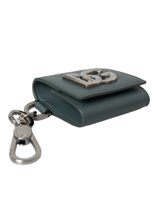Dolce & Gabbana Green Leather DG Logo Keyring Coin Purse Keyring Wallet - ClickThatClicks 