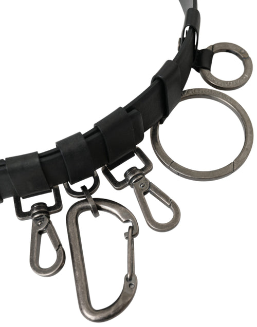 Dolce & Gabbana Black Calf Leather Silver Metal Buckle Belt - ClickThatClicks 