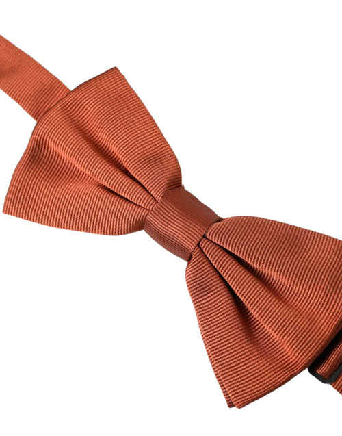 Dolce & Gabbana Brown Silk Adjustable Neck Men Bow Tie - ClickThatClicks 