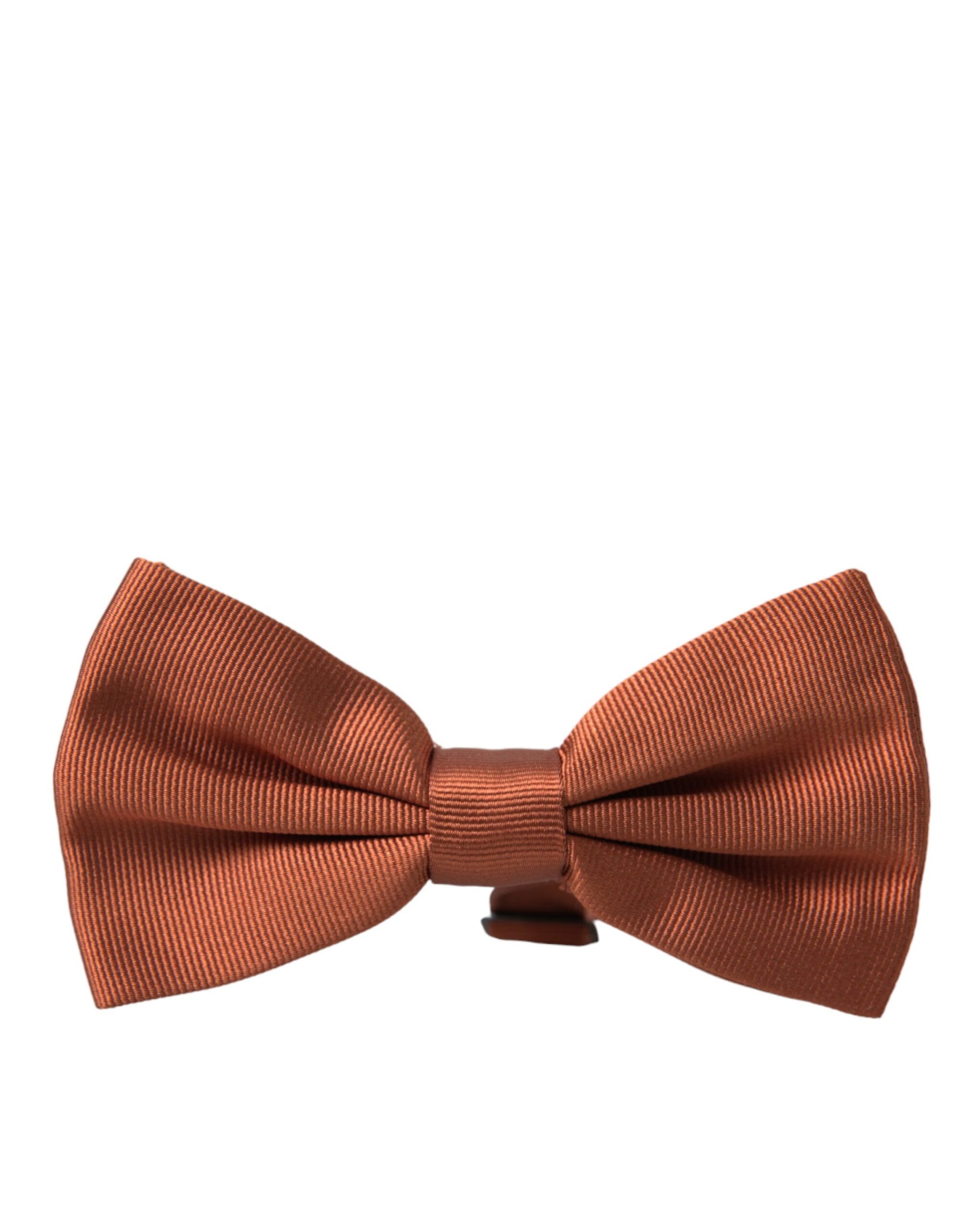 Dolce & Gabbana Brown Silk Adjustable Neck Men Bow Tie - ClickThatClicks 