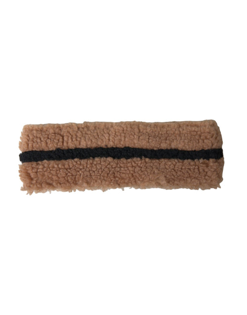 Dolce & Gabbana Brown Black Fleece Wool Head Band Hat Men - ClickThatClicks 