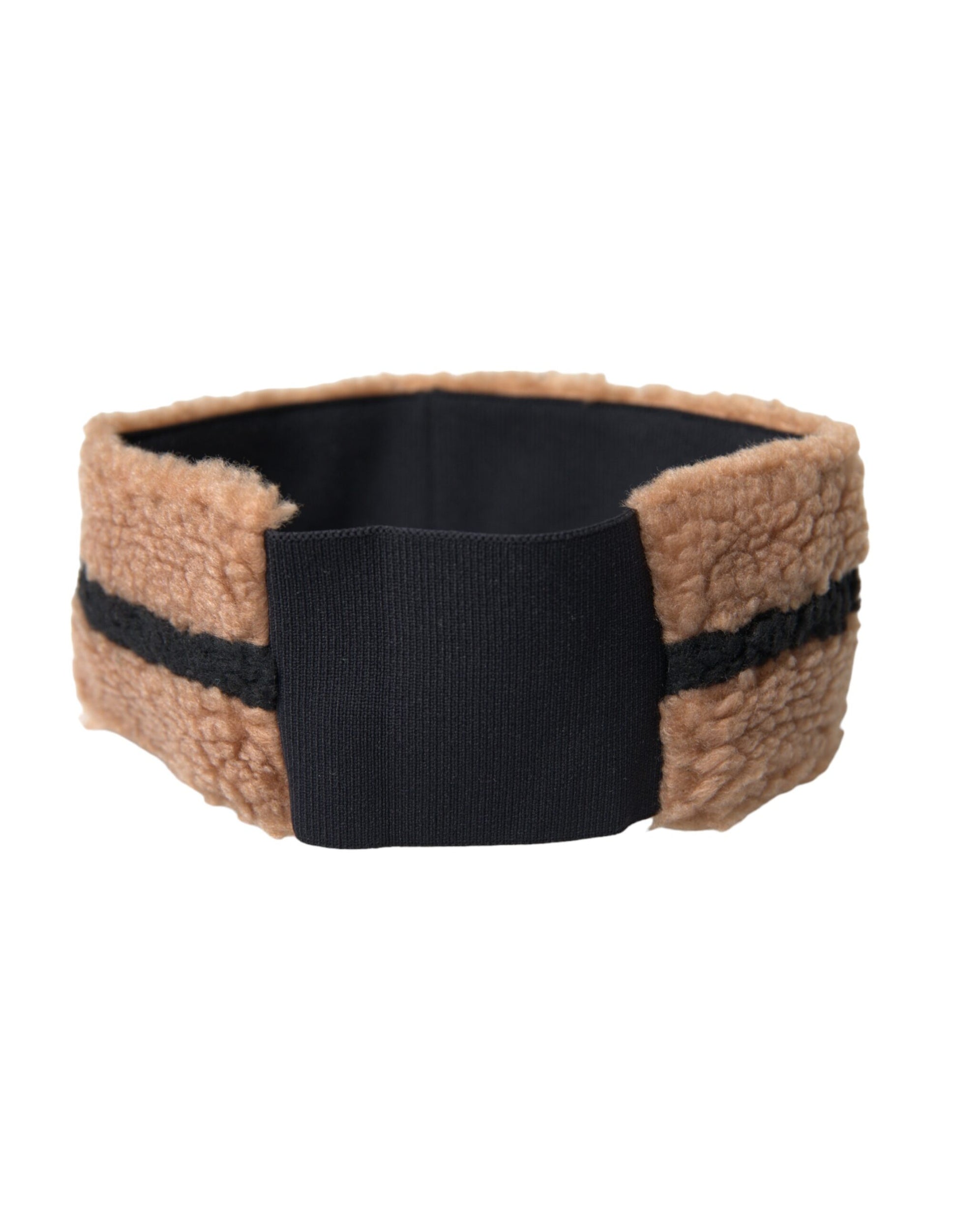 Dolce & Gabbana Brown Black Fleece Wool Head Band Hat Men - ClickThatClicks 