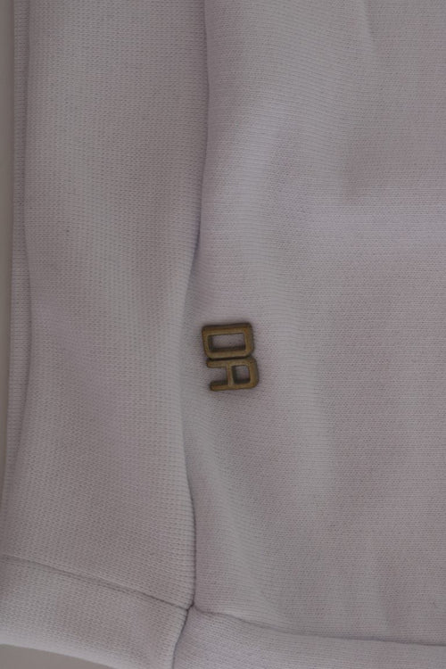 Daniele Alessandrini White Pullover Hodded Cotton Sweater - ClickThatClicks 