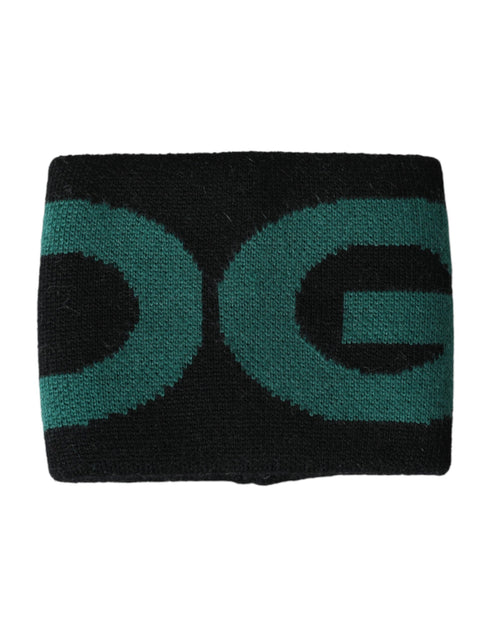 Dolce & Gabbana Black Green Wool Logo #DGMILLENNIALS Wristband - ClickThatClicks 