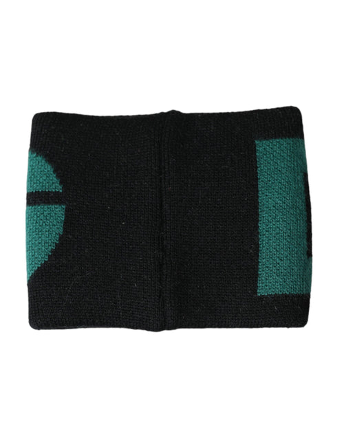 Dolce & Gabbana Black Green Wool Logo #DGMILLENNIALS Wristband - ClickThatClicks 