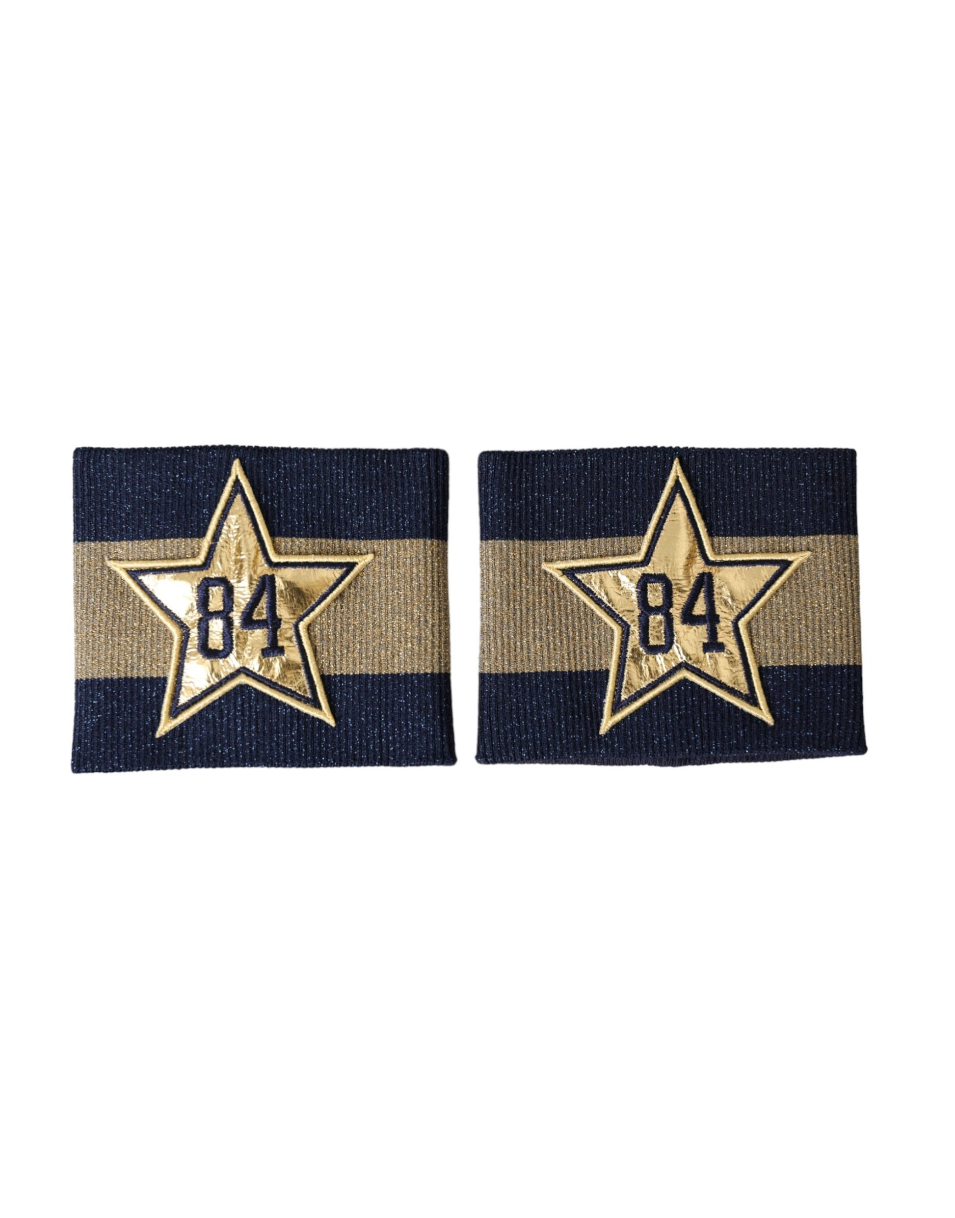 Dolce & Gabbana Black Gold Logo Star 84 Viscose Wristband - ClickThatClicks 
