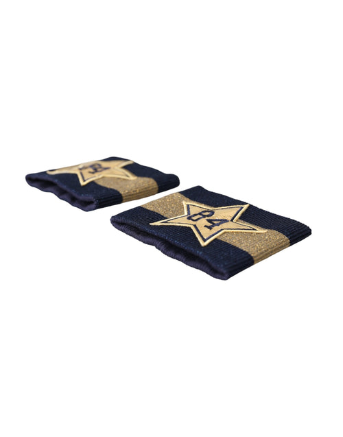 Dolce & Gabbana Black Gold Logo Star 84 Viscose Wristband - ClickThatClicks 