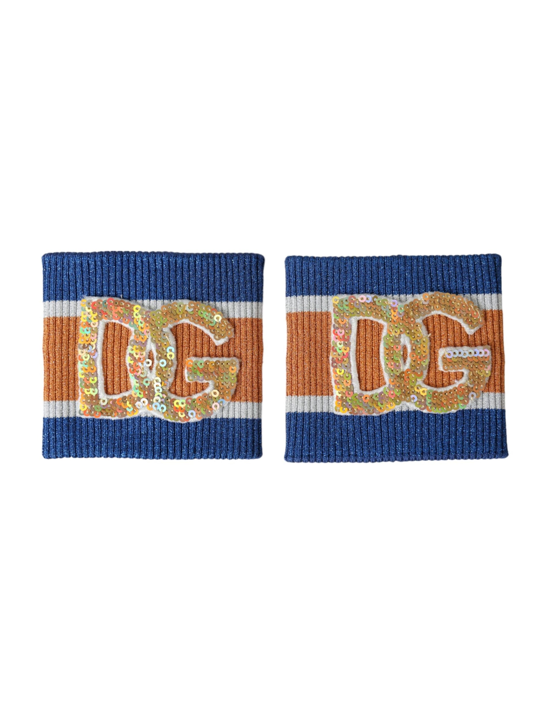 Dolce & Gabbana Multicolor Logo Sequin Viscose Wristband - ClickThatClicks 
