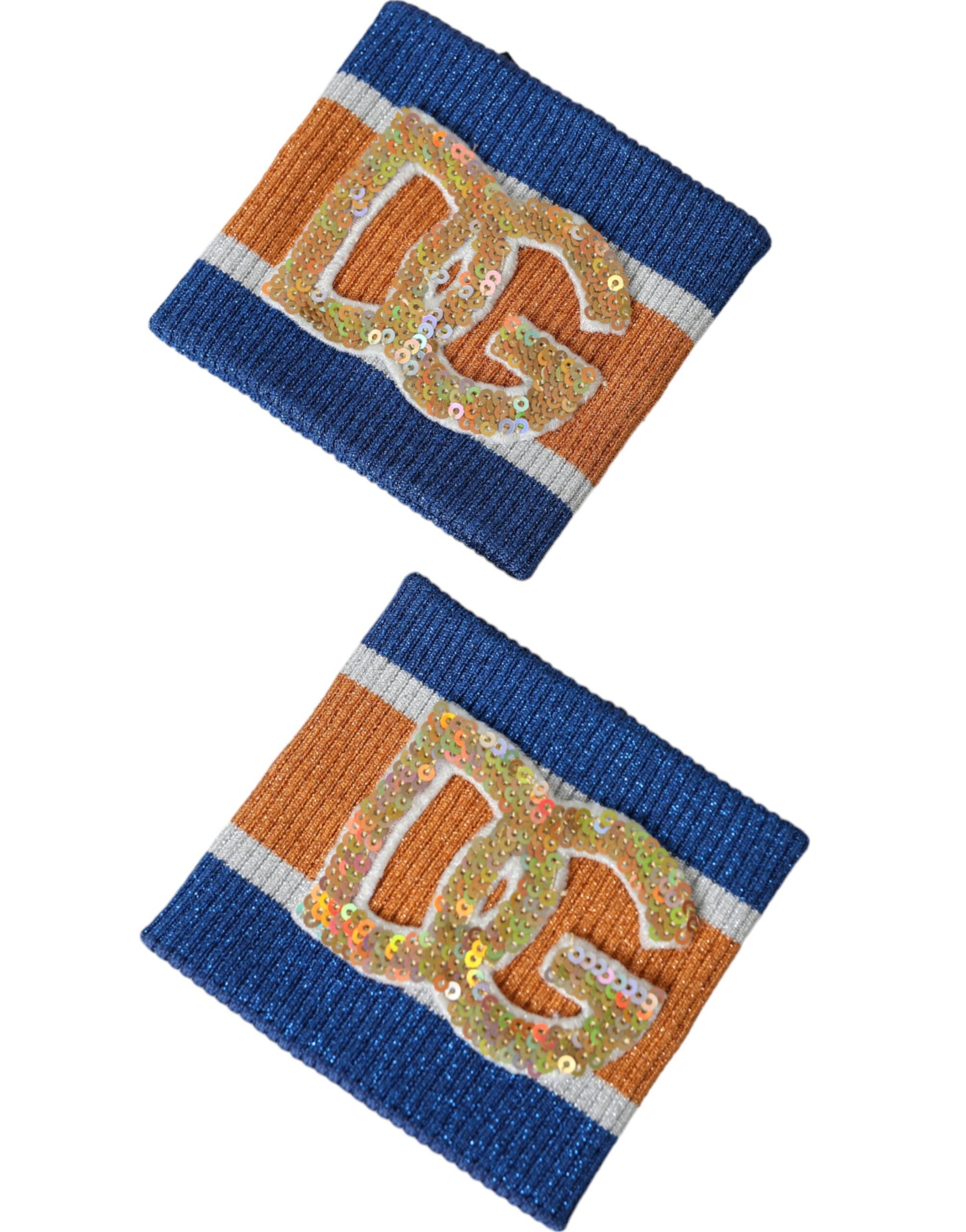 Dolce & Gabbana Multicolor Logo Sequin Viscose Wristband - ClickThatClicks 