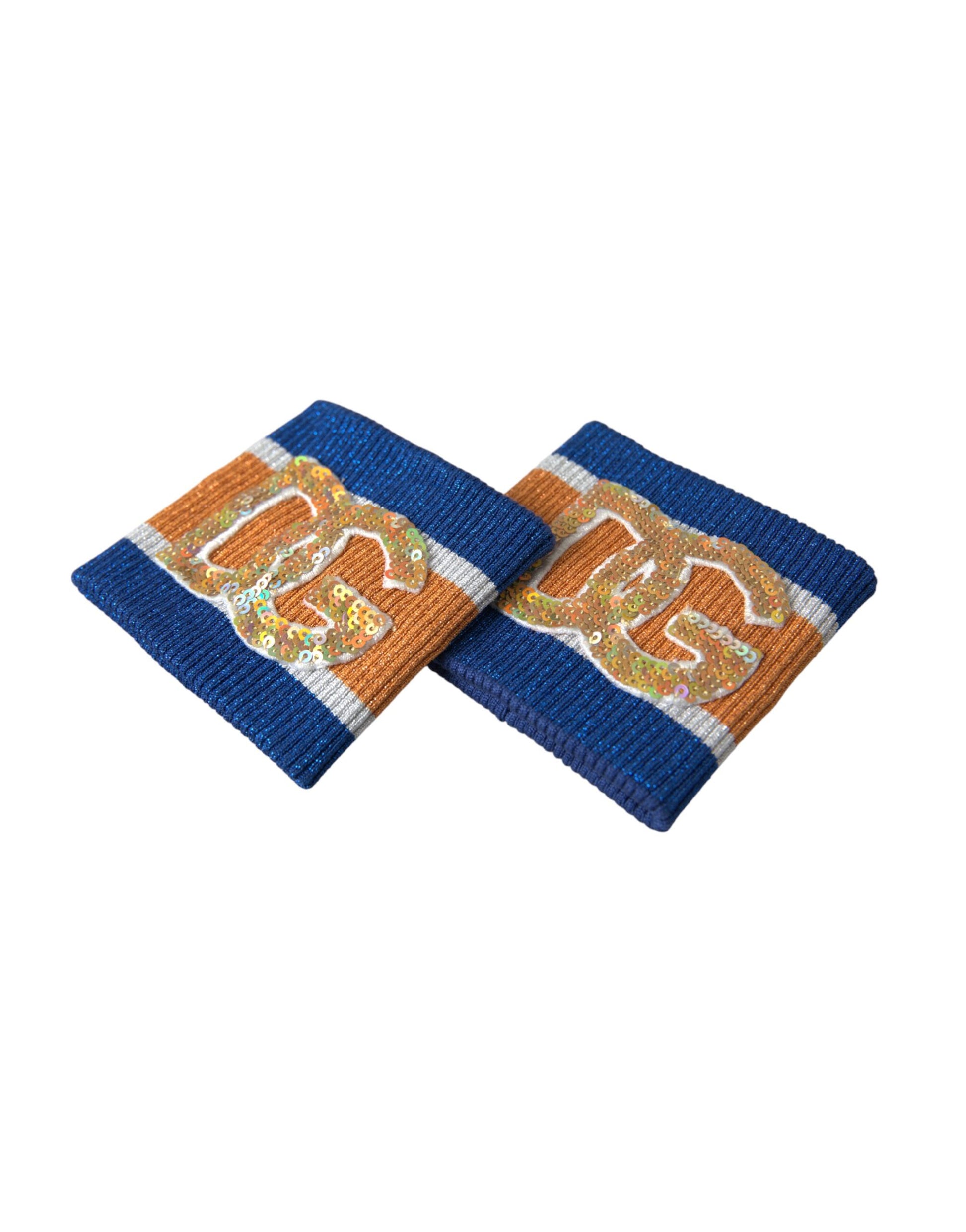 Dolce & Gabbana Multicolor Logo Sequin Viscose Wristband - ClickThatClicks 