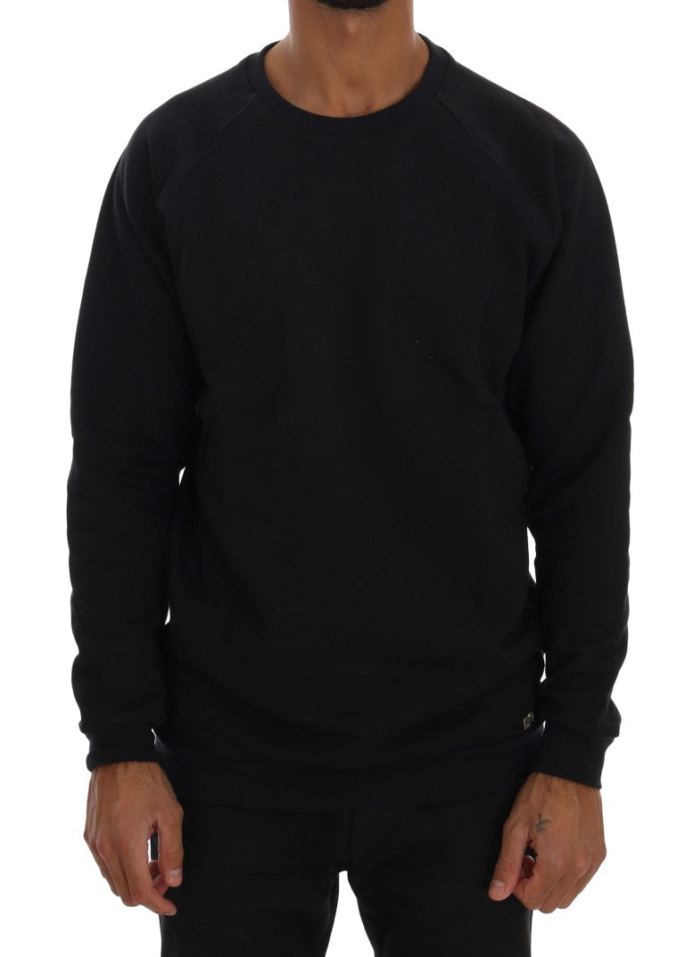 Daniele Alessandrini Blue Crewneck Cotton Sweater - ClickThatClicks 