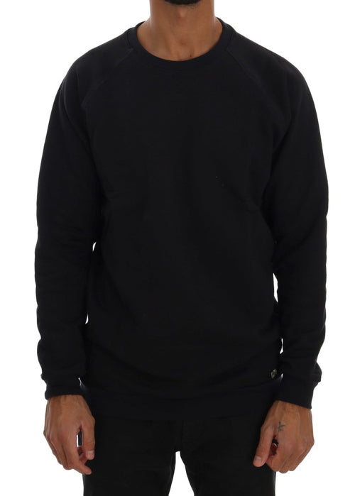 Daniele Alessandrini Blue Crewneck Cotton Sweater - ClickThatClicks 