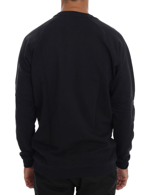 Daniele Alessandrini Blue Crewneck Cotton Sweater - ClickThatClicks 