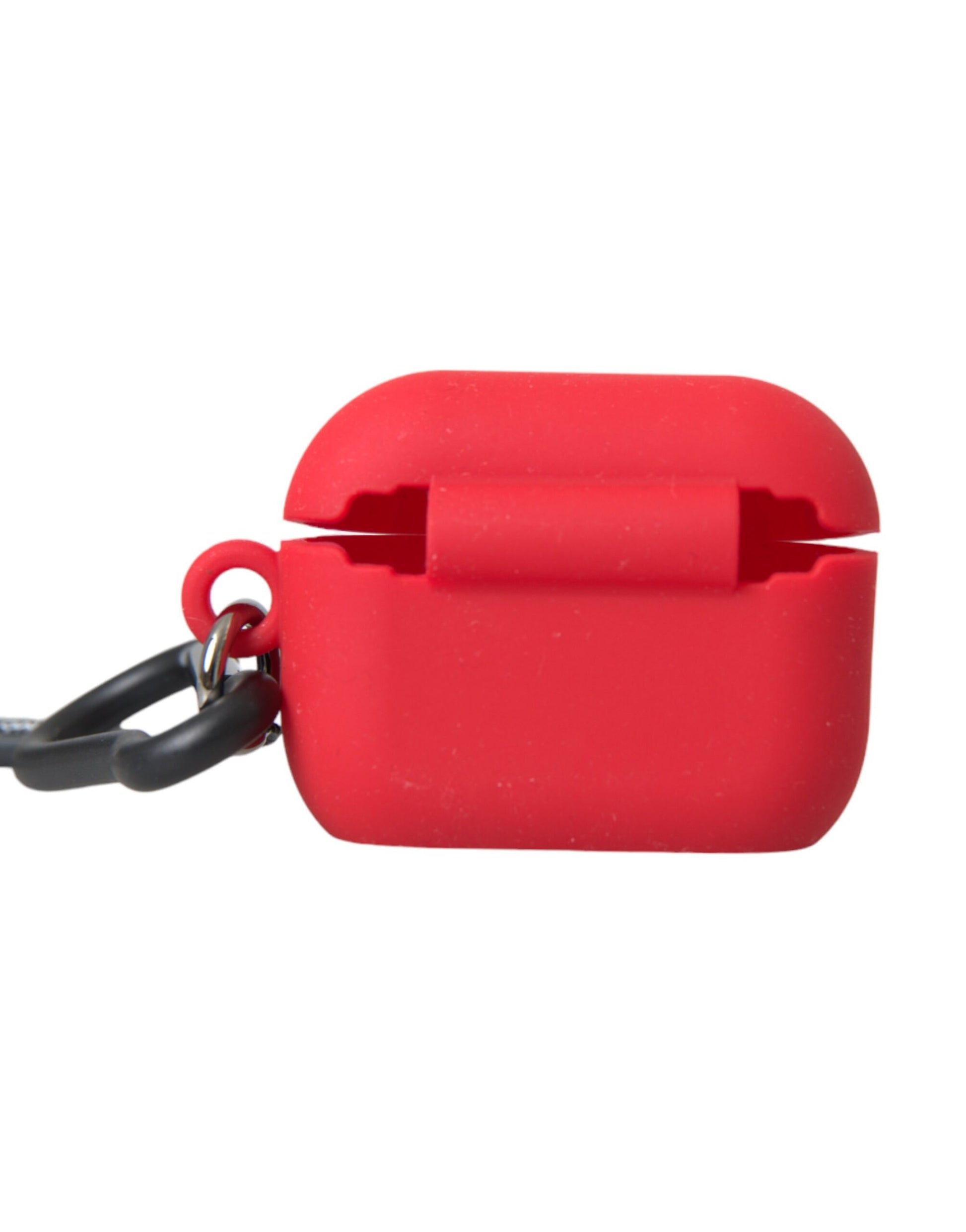 Dolce & Gabbana Red Silicone Rubber Logo Embossed Airpods Case - ClickThatClicks 