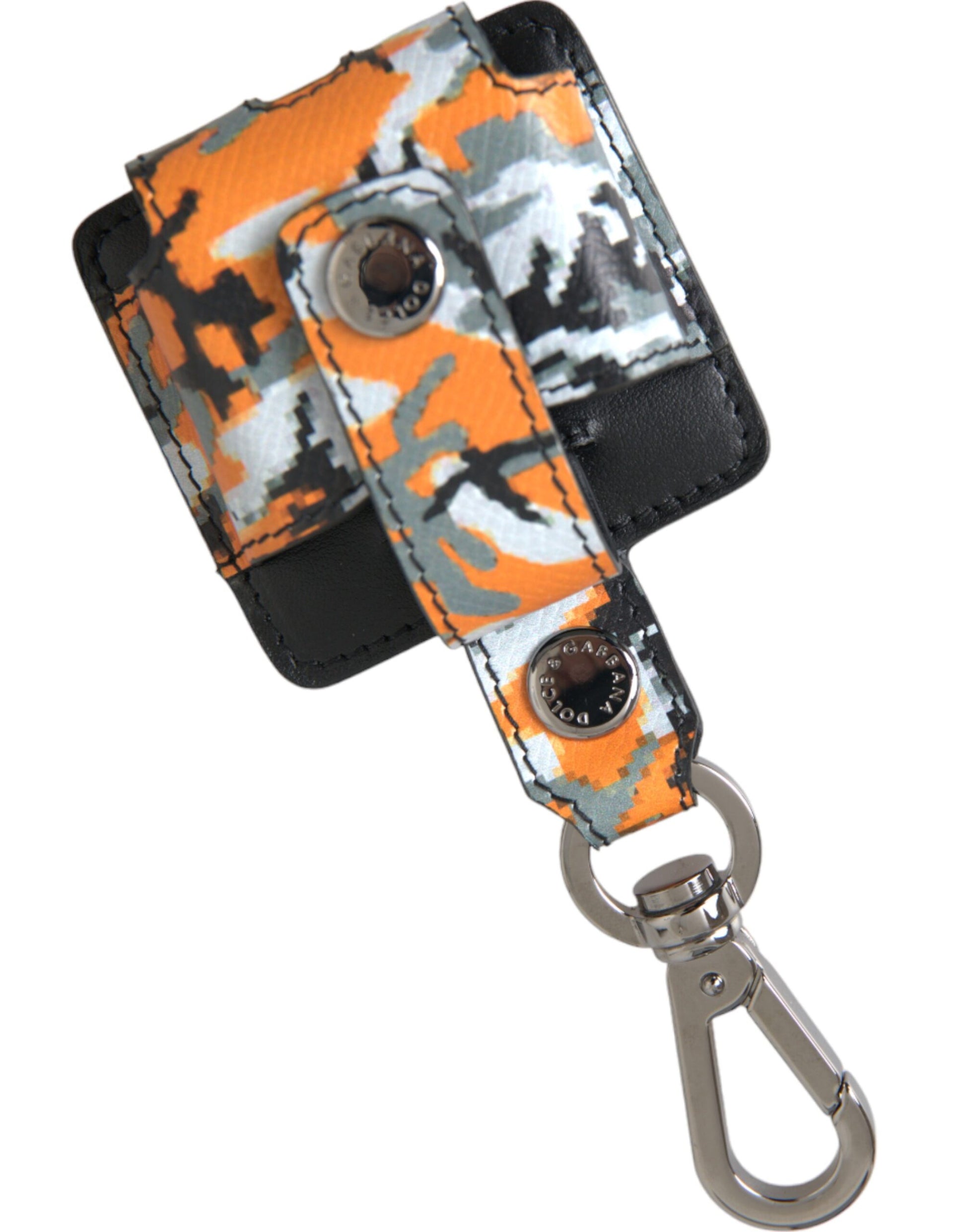 Dolce & Gabbana Multicolor Camouflage Print Leather Metal Airpods Case - ClickThatClicks 