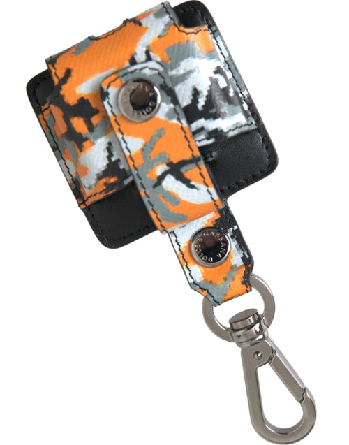 Dolce & Gabbana Multicolor Camouflage Print Leather Metal Airpods Case - ClickThatClicks 