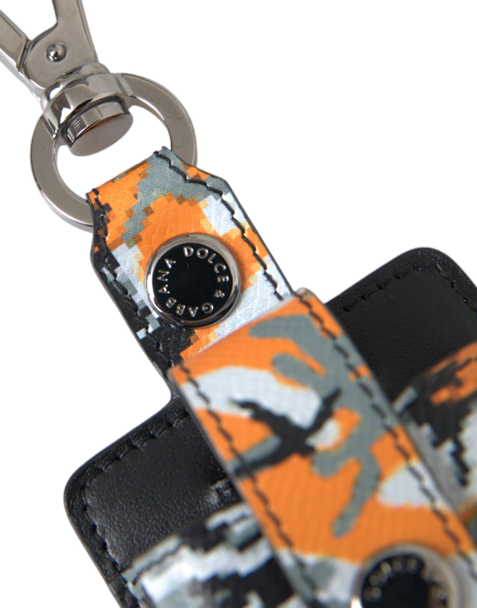 Dolce & Gabbana Multicolor Camouflage Print Leather Metal Airpods Case - ClickThatClicks 
