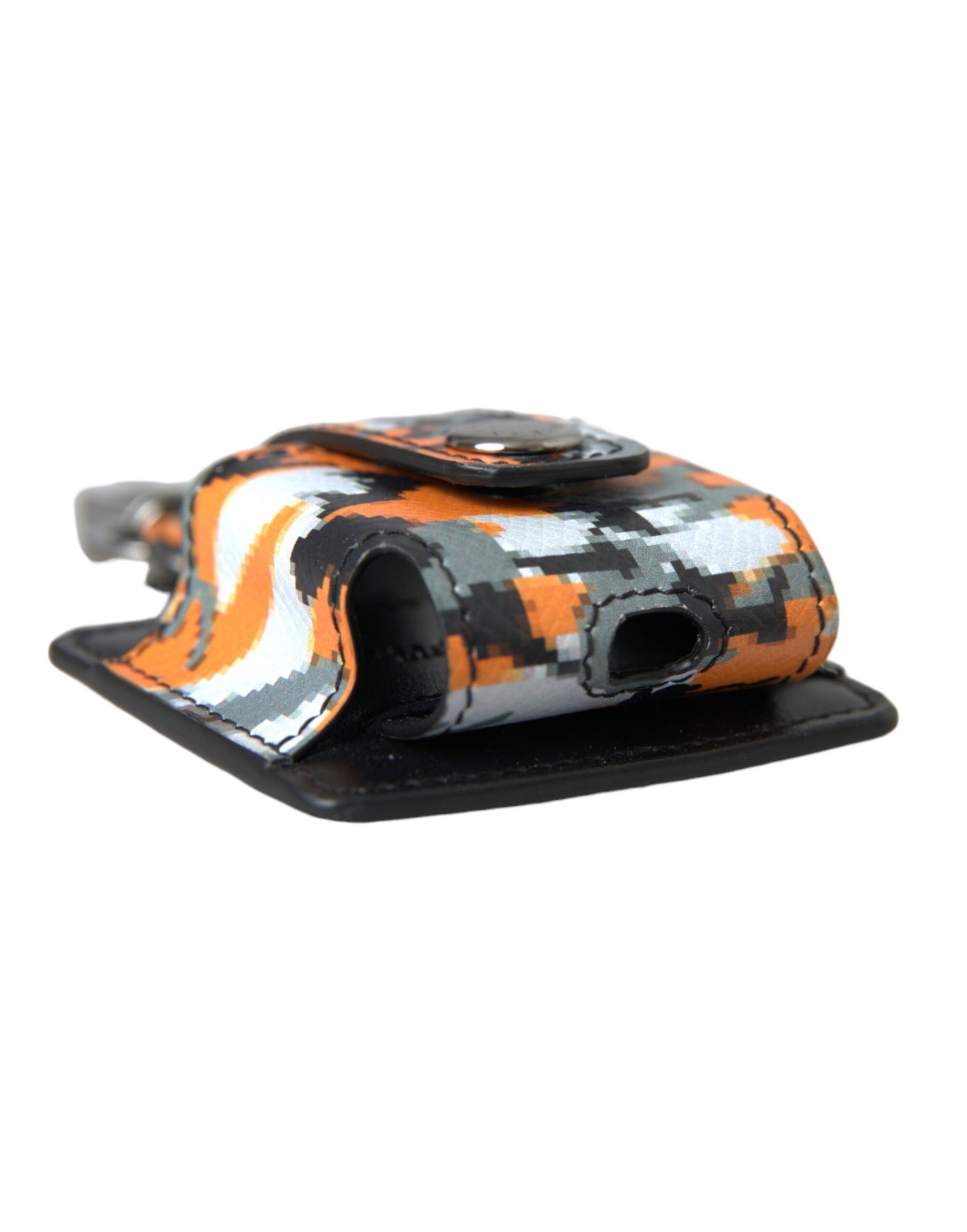 Dolce & Gabbana Multicolor Camouflage Print Leather Logo Metal Airpods Case - ClickThatClicks 