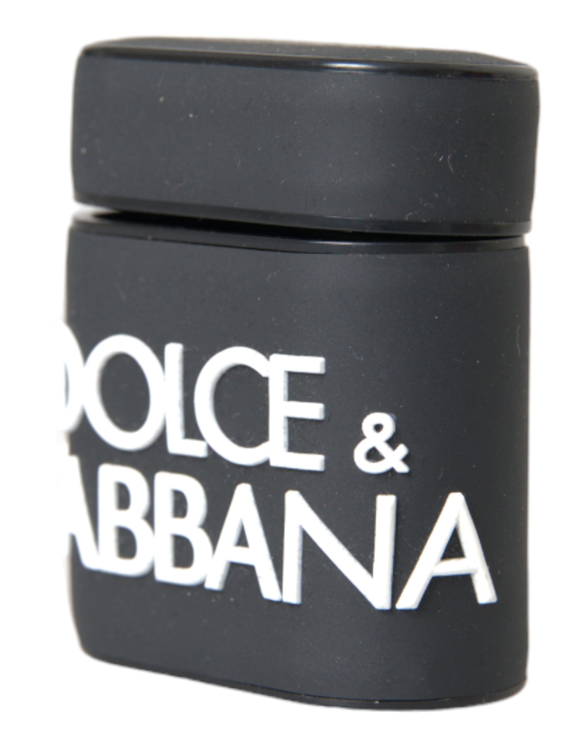 Dolce & Gabbana Black White Silicone Embossed Logo Airpods Case - ClickThatClicks 