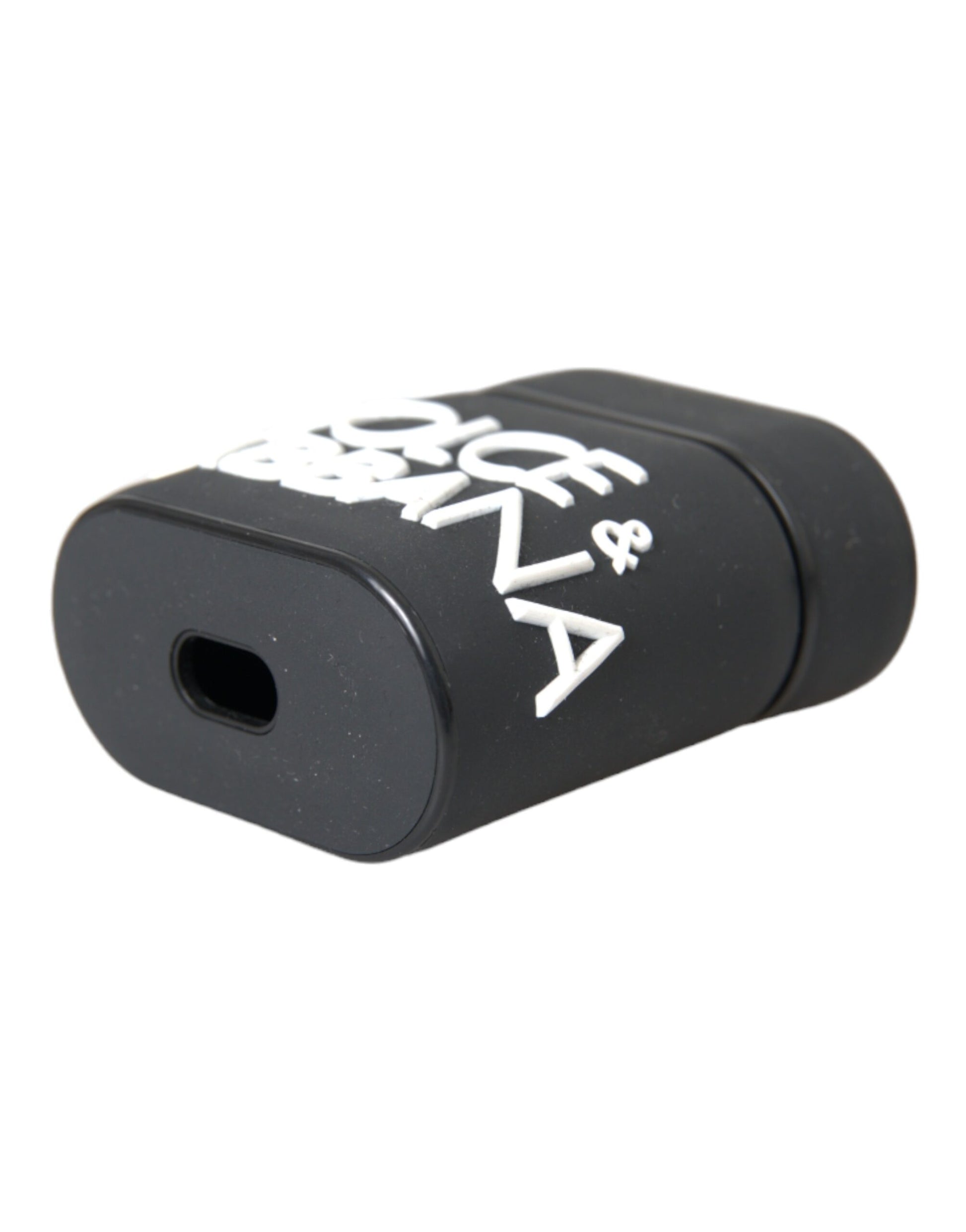 Dolce & Gabbana Black White Silicone Embossed Logo Airpods Case - ClickThatClicks 