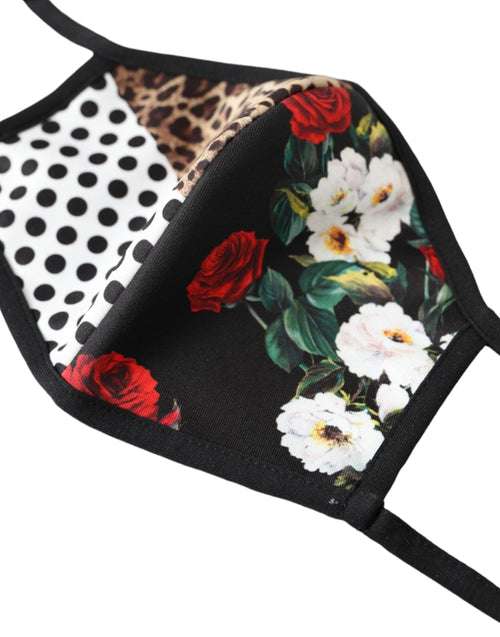 Dolce & Gabbana Multicolor Leopard Floral Elastic Ear Strap Face Mask - ClickThatClicks 