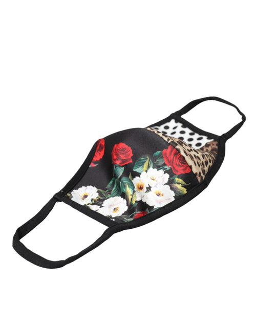 Dolce & Gabbana Multicolor Leopard Floral Elastic Ear Strap Face Mask - ClickThatClicks 