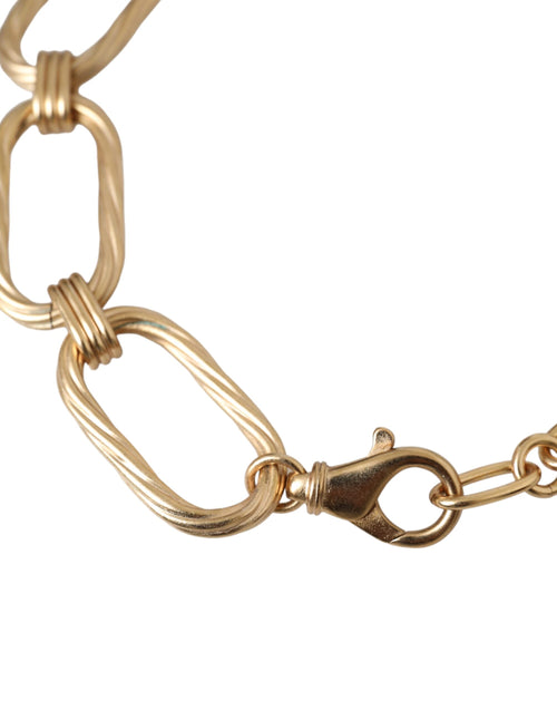 Dolce & Gabbana Gold Tone Brass Large Link Chain Jewelry Necklace - ClickThatClicks 