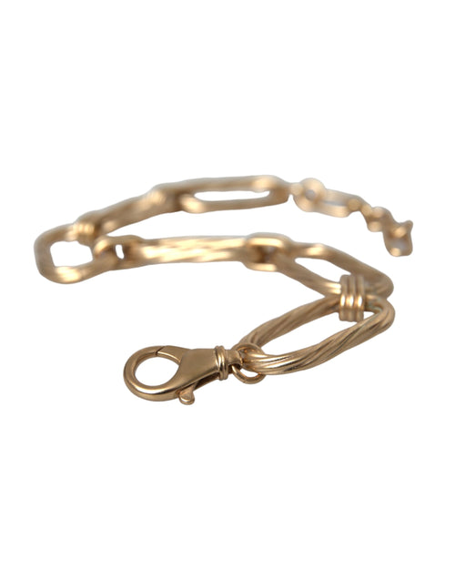 Dolce & Gabbana Gold Tone Brass Large Link Chain Jewelry Necklace - ClickThatClicks 
