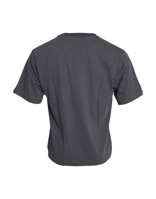 Dolce & Gabbana Gray Cotton Round Neck Short Sleeve T-shirt - ClickThatClicks 