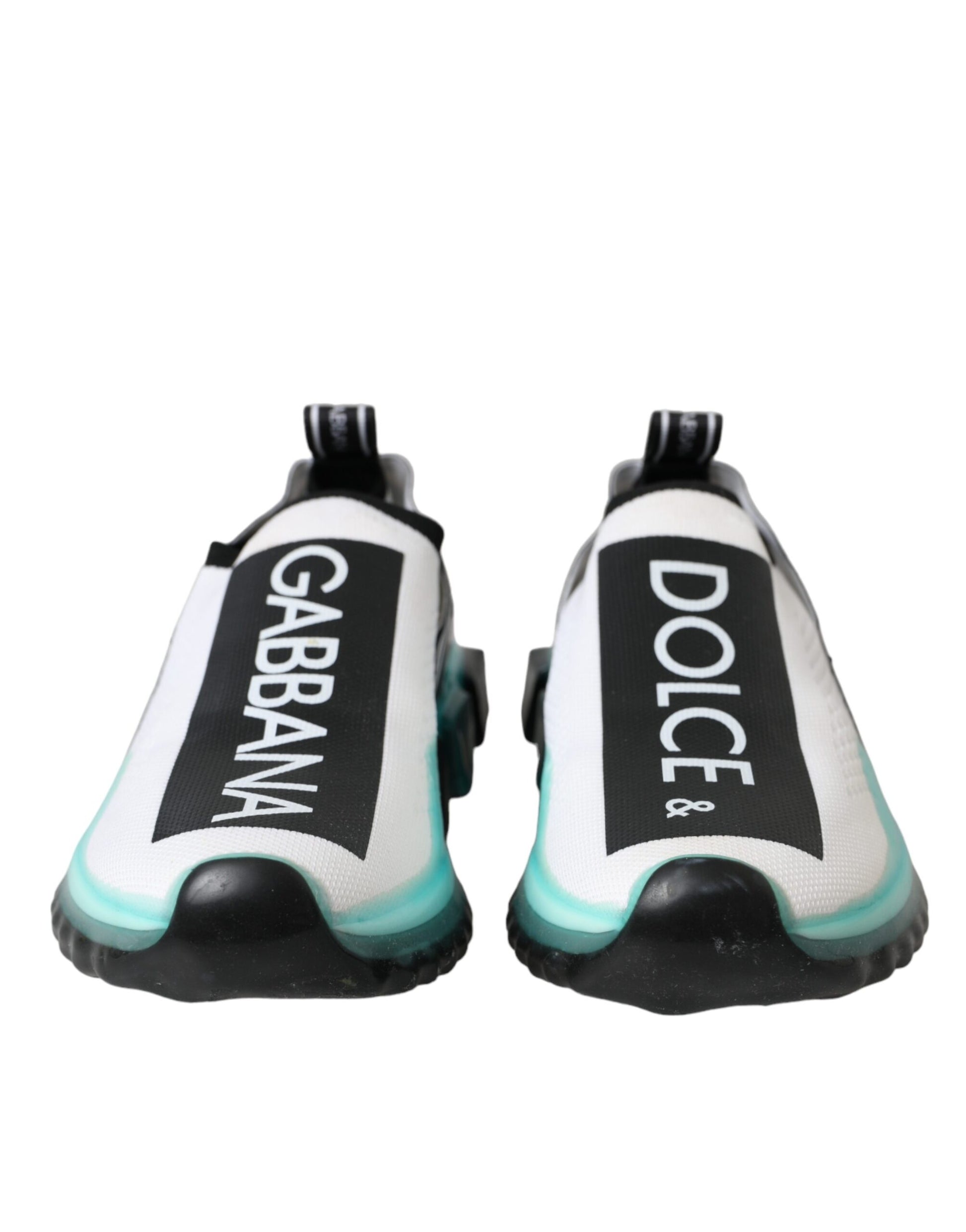 Dolce & Gabbana Black White Blue Slip On Sorrento Sneakers Shoes - ClickThatClicks 