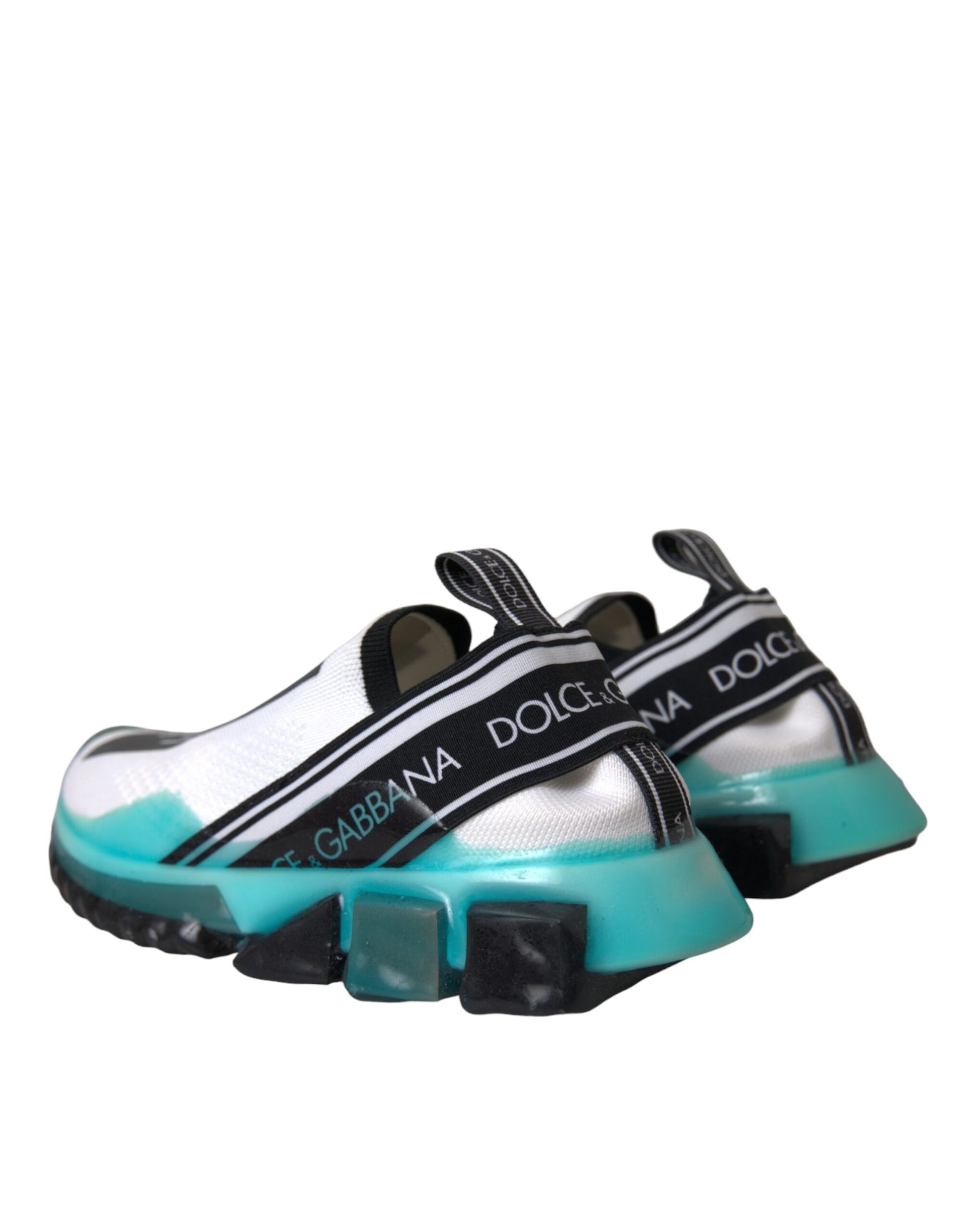 Dolce & Gabbana Black White Blue Slip On Sorrento Sneakers Shoes - ClickThatClicks 