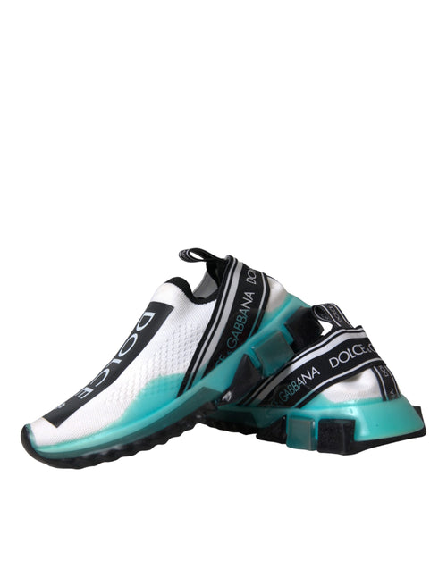 Dolce & Gabbana Black White Blue Slip On Sorrento Sneakers Shoes - ClickThatClicks 