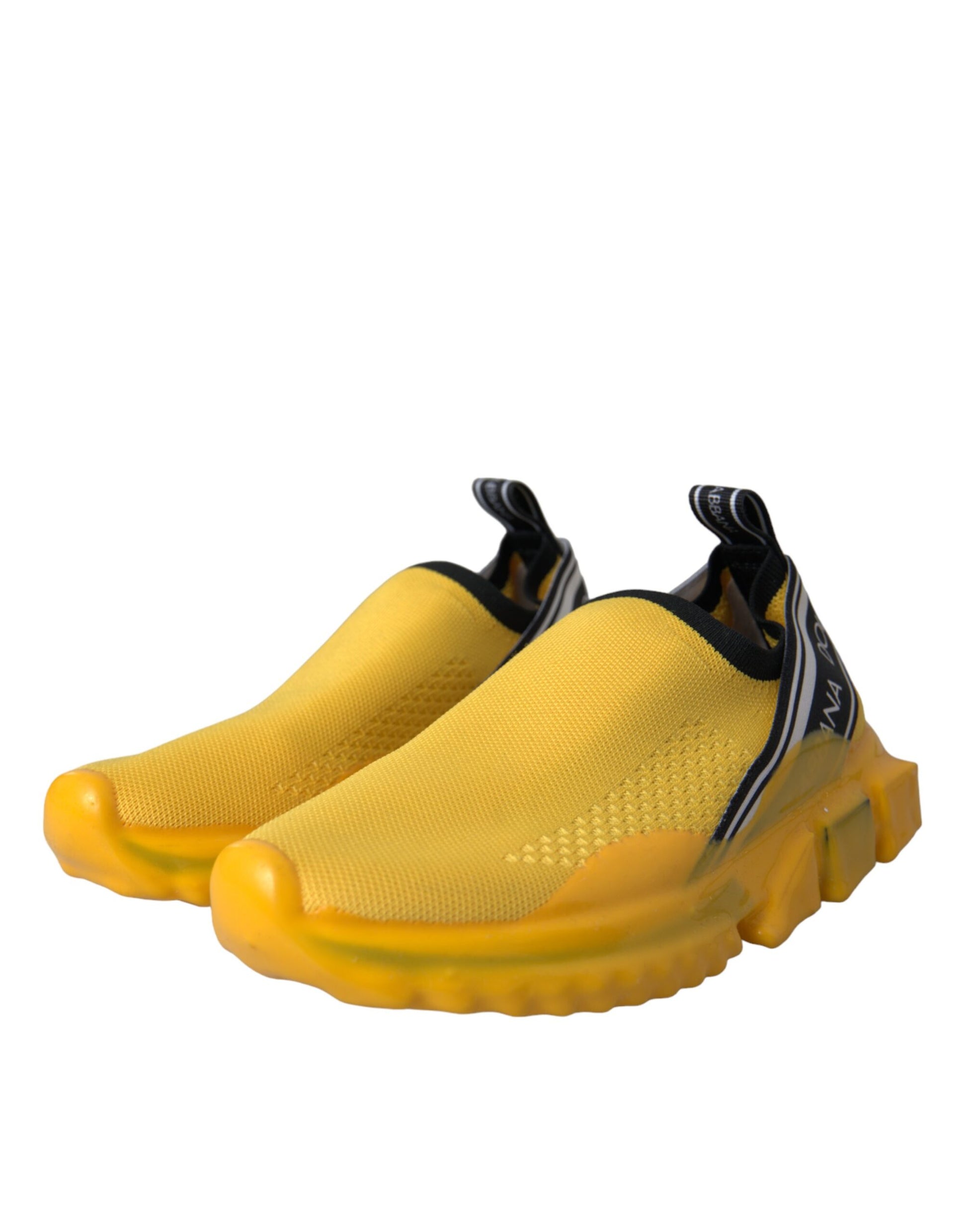 Dolce & Gabbana Yellow Sorrento Slip On Sneakers Women Shoes - ClickThatClicks 