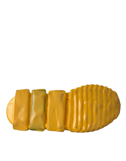 Dolce & Gabbana Yellow Sorrento Slip On Sneakers Women Shoes - ClickThatClicks 