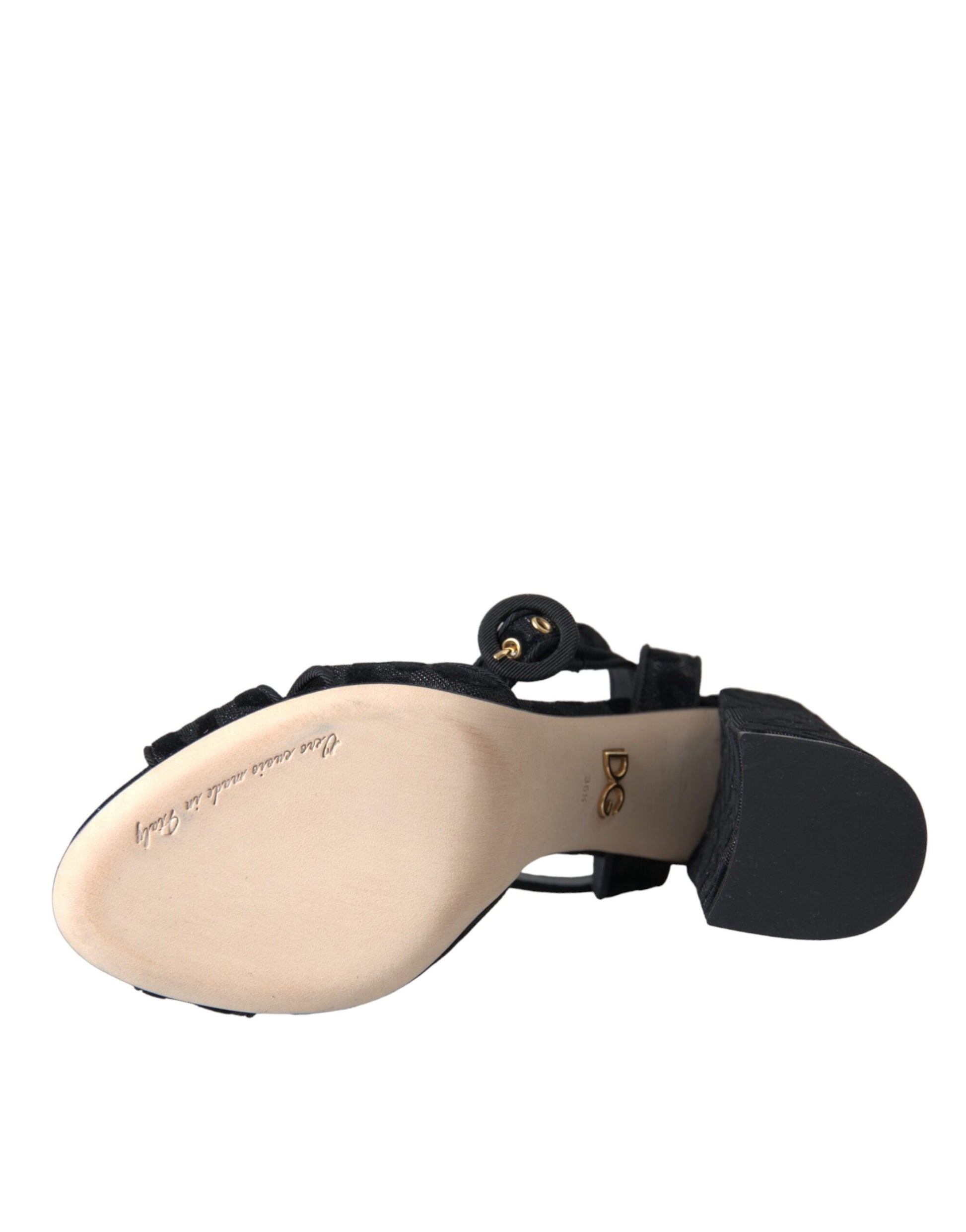 Dolce & Gabbana Black Leopard Suede Heels Sandals Shoes - ClickThatClicks 