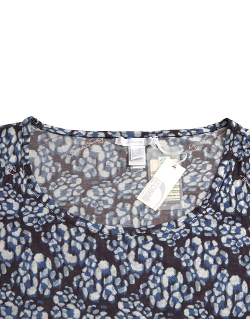 Just Cavalli Blue Floral Lace Long Sleeves Top Underwear Blouse - ClickThatClicks 