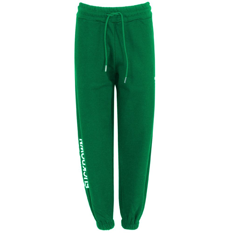 Comme Des Fuckdown Green Cotton Women Sweatpant