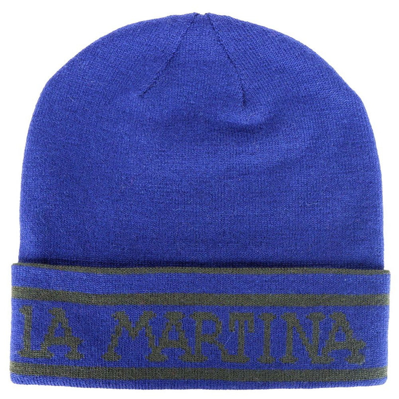 La Martina Blue Wool Men Cap