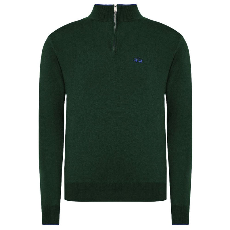 La Martina Green Wool Men Sweater