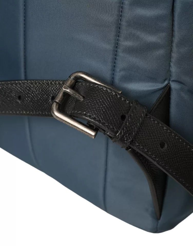 Dolce & Gabbana Blue Nylon #DGFamily Patch Men Backpack Bag - ClickThatClicks 